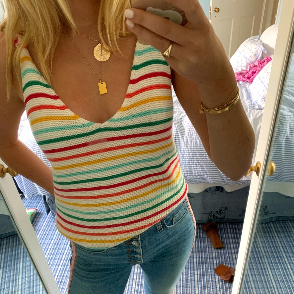 Marine Layer Rainbow Knit Top XS